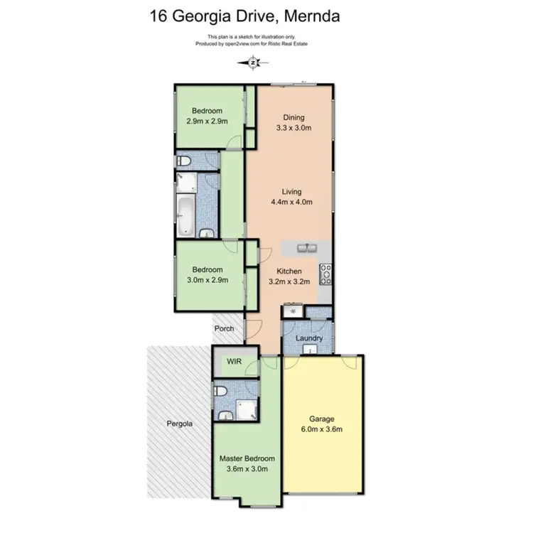 Floorplan of Homely house listing, 16 Georgia Drive, Mernda VIC 3754