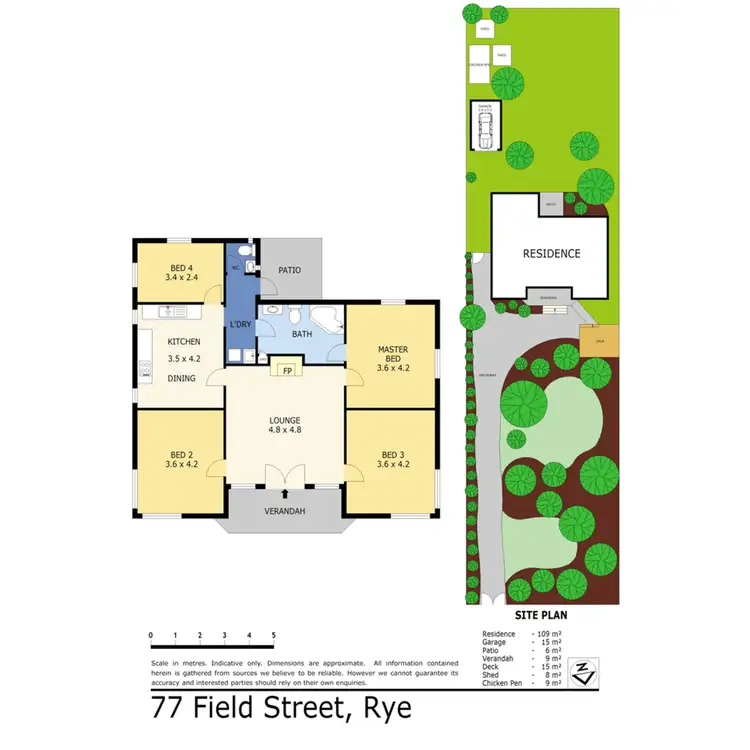 Floorplan of Homely house listing, 77 Field Street, Rye VIC 3941
