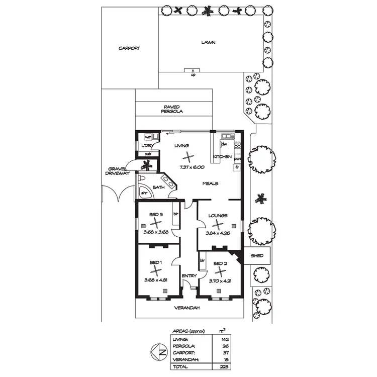 Floorplan of Homely house listing, 13 Anglo Avenue, Parkside SA 5063