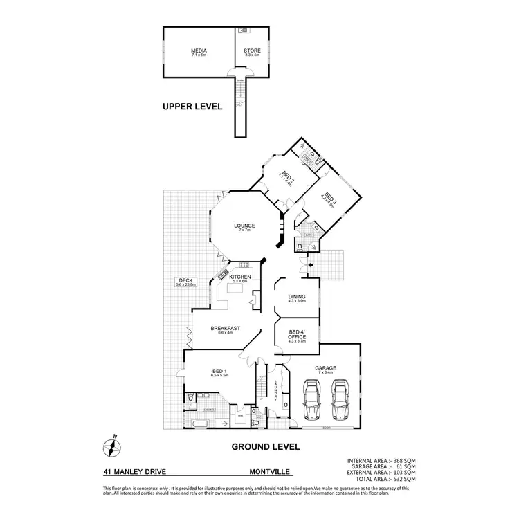 Floorplan of Homely house listing, 41 Manley Drive, Montville QLD 4560