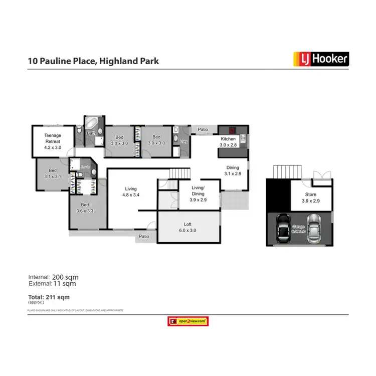 Floorplan of Homely house listing, 10 Pauline Place, Highland Park QLD 4211