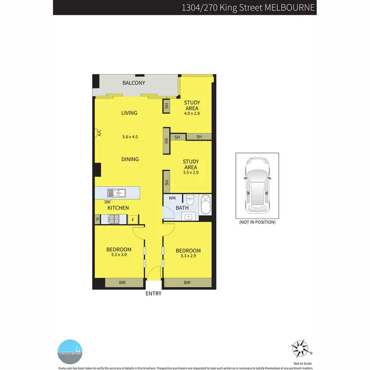 Floorplan of Homely apartment listing, 1304/270 King Street, Melbourne VIC 3000