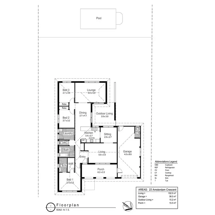 Floorplan of Homely house listing, 22 Amsterdam Crescent, Tolland NSW 2650