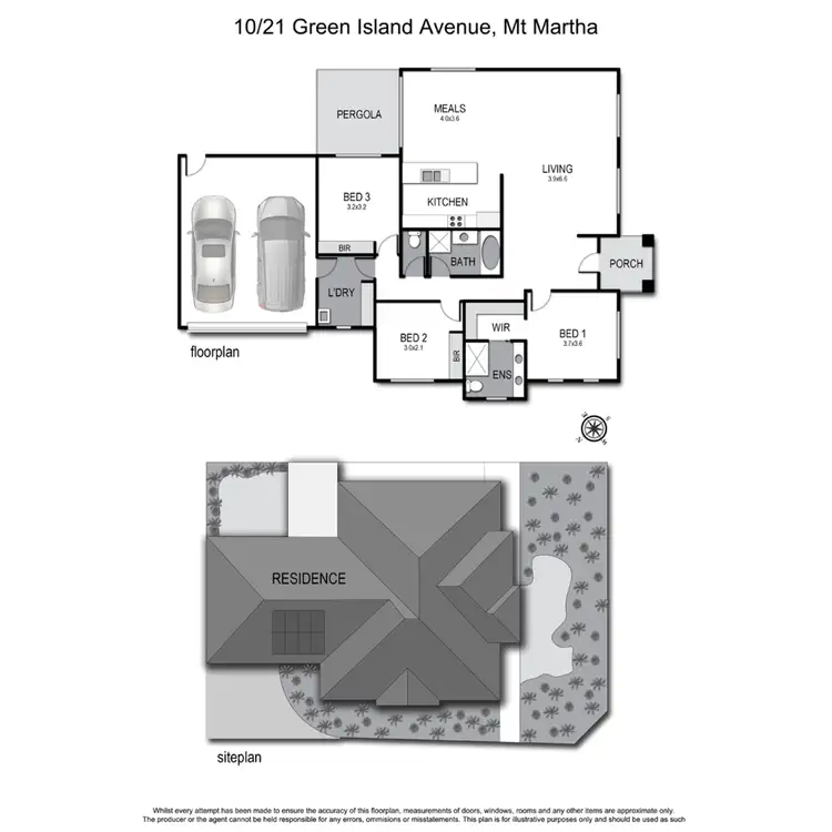 Floorplan of Homely unit listing, 10/21 Green Island Avenue, Mount Martha VIC 3934