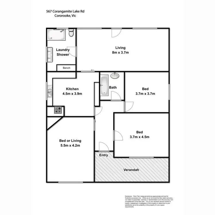 Floorplan of Homely house listing, 567 Corangamite Lake Road, Cororooke VIC 3254