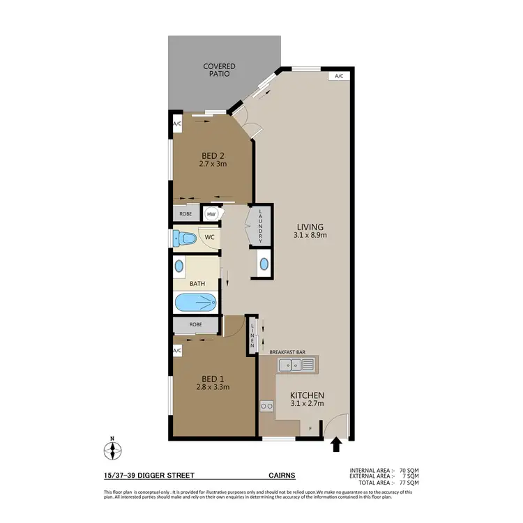 Floorplan of Homely apartment listing, 15/39 Digger Street, Parramatta Park QLD 4870
