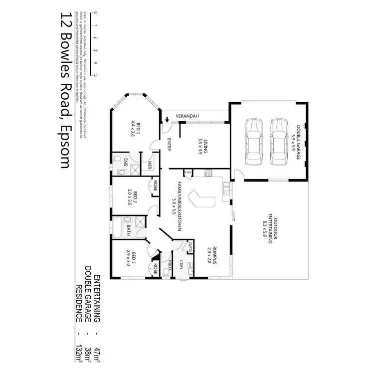 Floorplan of Homely house listing, 12 Bowles Road, Epsom VIC 3551
