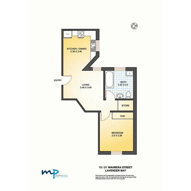 Floorplan of Homely apartment listing, 15/21 Waiwera Street, Mcmahons Point NSW 2060