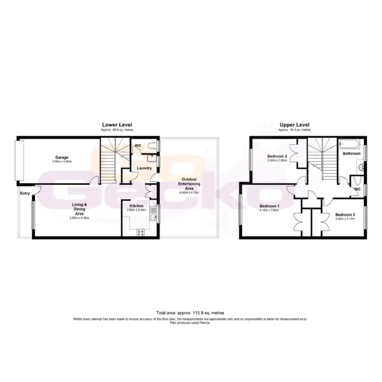 Floorplan of Homely townhouse listing, 55/15 Vitko Street, Woodridge QLD 4114