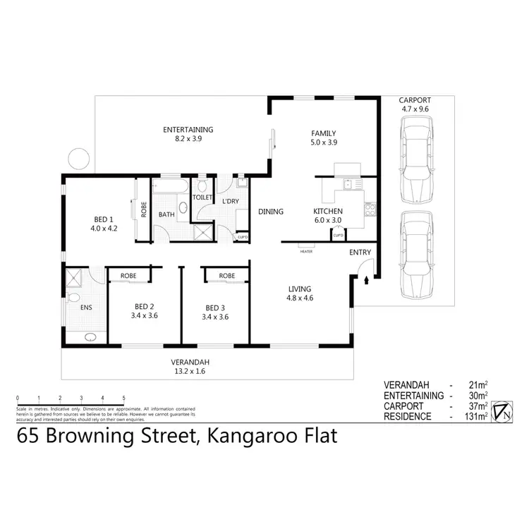 Floorplan of Homely house listing, 65 Browning Street, Kangaroo Flat VIC 3555