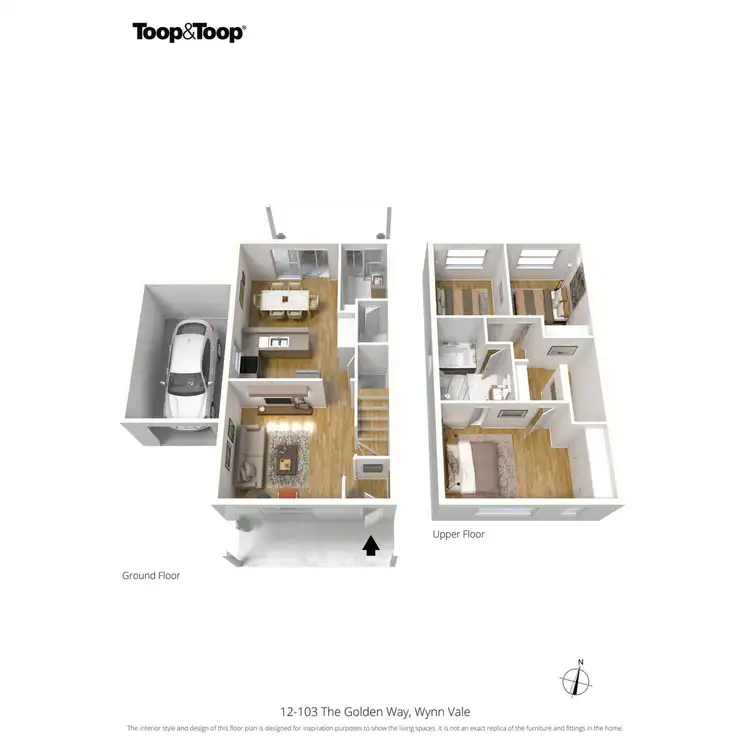 Floorplan of Homely townhouse listing, 12/103 The Golden Way, Wynn Vale SA 5127