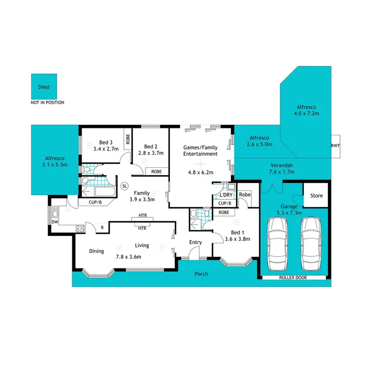 Floorplan of Homely house listing, 1 Allendale Avenue, Novar Gardens SA 5040