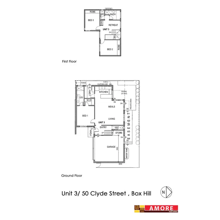 Floorplan of Homely townhouse listing, 3/50 Clyde Street, Box Hill North VIC 3129