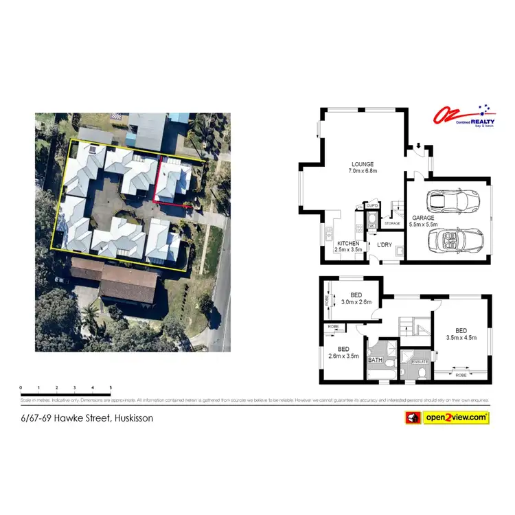 Floorplan of Homely townhouse listing, 6/67-69 Hawke Street, Huskisson NSW 2540