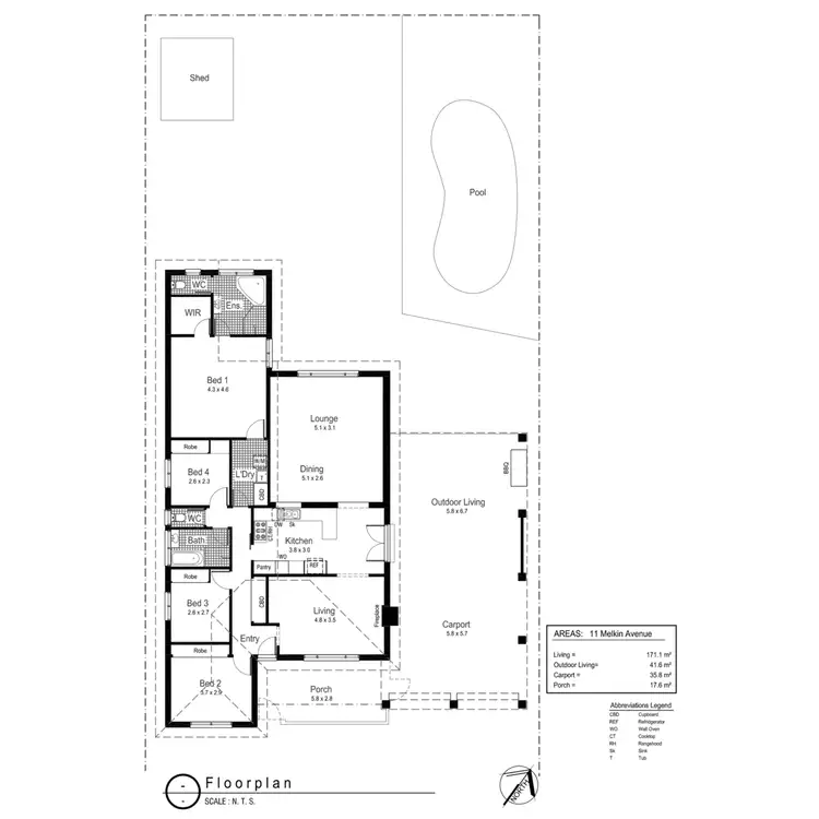 Floorplan of Homely house listing, 11 Melkin Avenue, Glenfield Park NSW 2650
