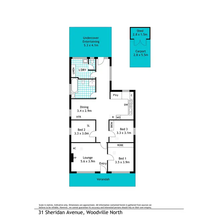 Floorplan of Homely house listing, 31 Sheridan Street, Woodville North SA 5012