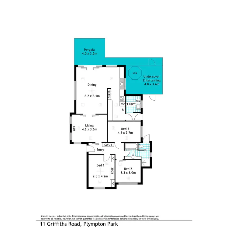 Floorplan of Homely house listing, 11 Griffiths Road, Plympton Park SA 5038