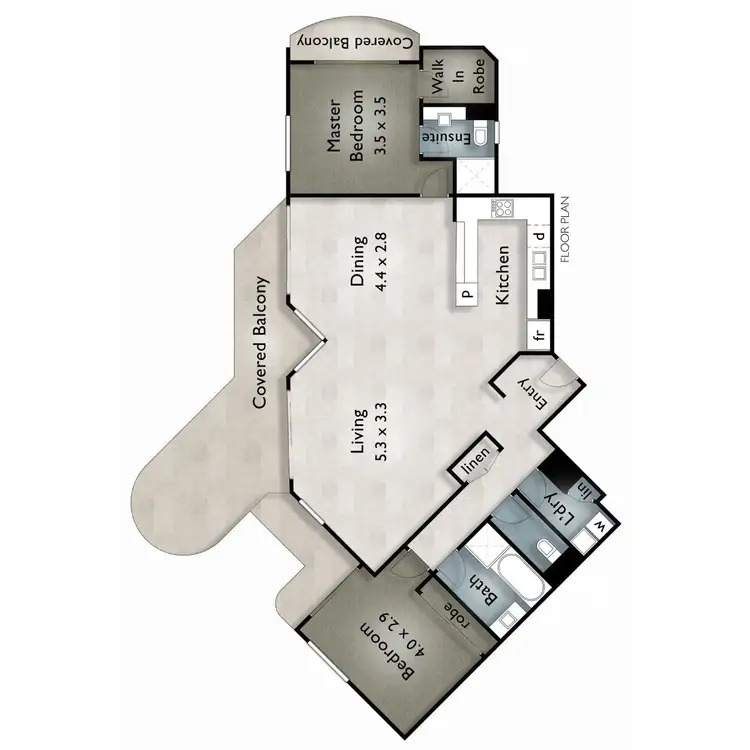 Floorplan of Homely apartment listing, 21 / 20 Cronin Avenue, Main Beach QLD 4217