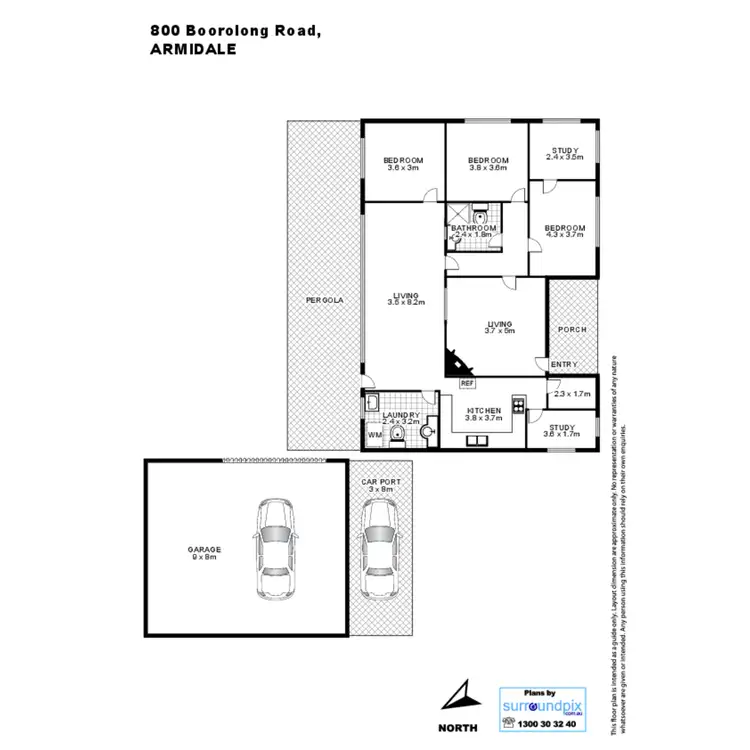 Floorplan of Homely rural property listing, 800 Boorolong Road, Armidale NSW 2350
