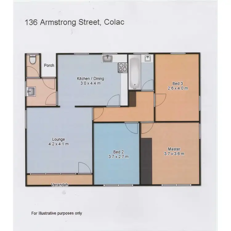 Floorplan of Homely house listing, 136 Armstrong Street, Colac VIC 3250