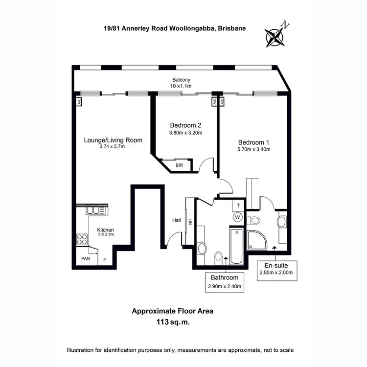 Floorplan of Homely apartment listing, 19/81 Annerley Road, Woolloongabba QLD 4102