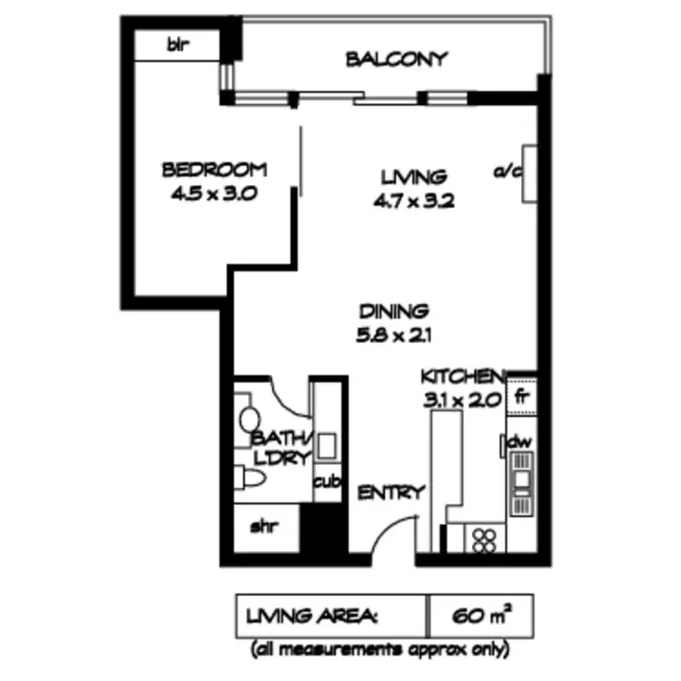 Floorplan of Homely unit listing, 1/3 Chappell Drive, Glenelg SA 5045