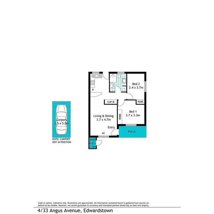 Floorplan of Homely unit listing, 4/33 Angus Avenue, Edwardstown SA 5039