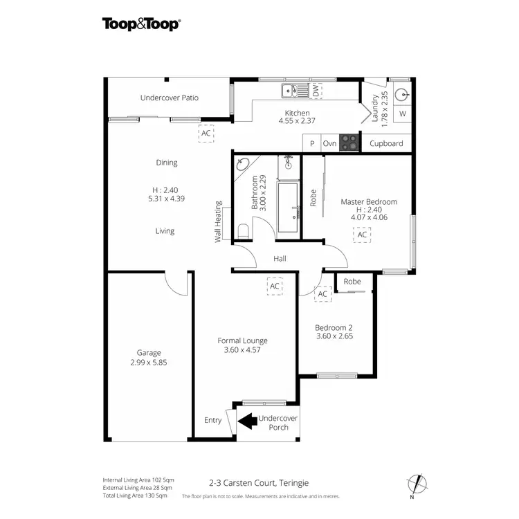 Floorplan of Homely unit listing, 2/3 Carsten Court, Teringie SA 5072