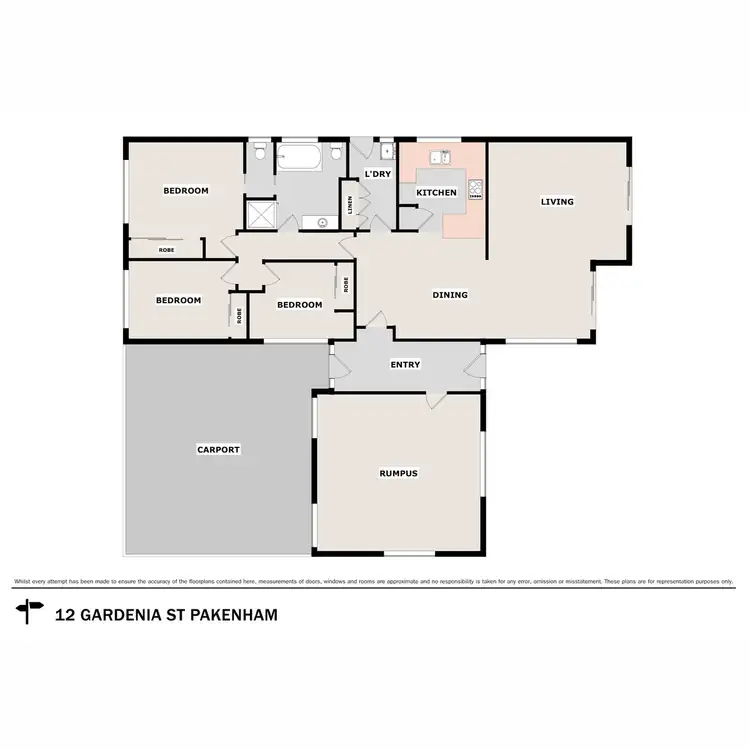 Floorplan of Homely house listing, 12 Gardenia Street, Pakenham VIC 3810