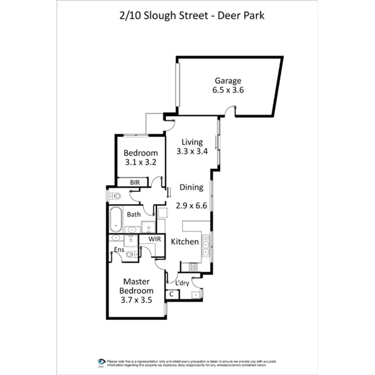Floorplan of Homely unit listing, 2/10 Slough Street, Deer Park VIC 3023
