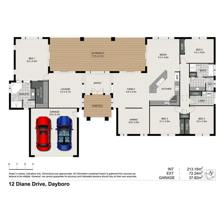 Floorplan of Homely house listing, 12 Diane Drive, Dayboro QLD 4521