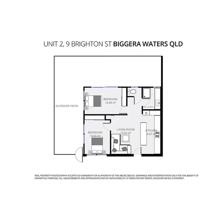 Floorplan of Homely apartment listing, 2/9 Brighton Street, Biggera Waters QLD 4216