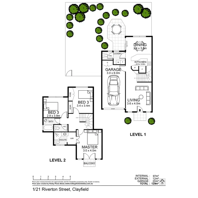 Floorplan of Homely townhouse listing, 1/21 Riverton Street, Clayfield QLD 4011
