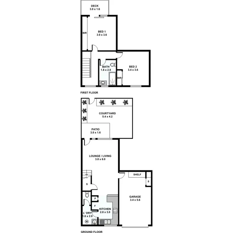Floorplan of Homely townhouse listing, 6/CNR Richmond Rd and Ayr Street, Morningside QLD 4170