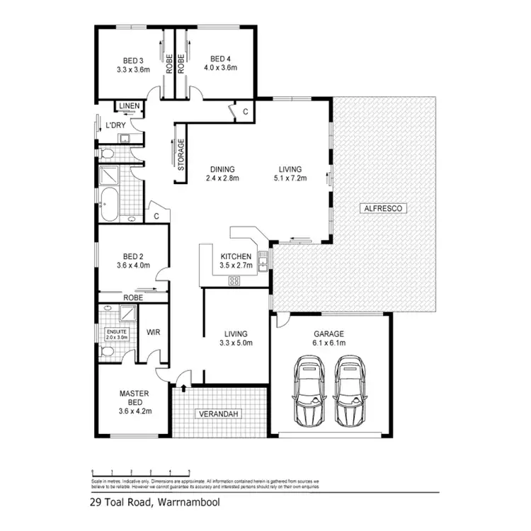Floorplan of Homely house listing, 29 Toal Drive, Warrnambool VIC 3280
