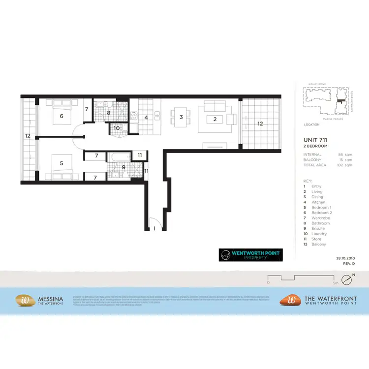 Floorplan of Homely apartment listing, 711/14 Baywater Drive, Wentworth Point NSW 2127