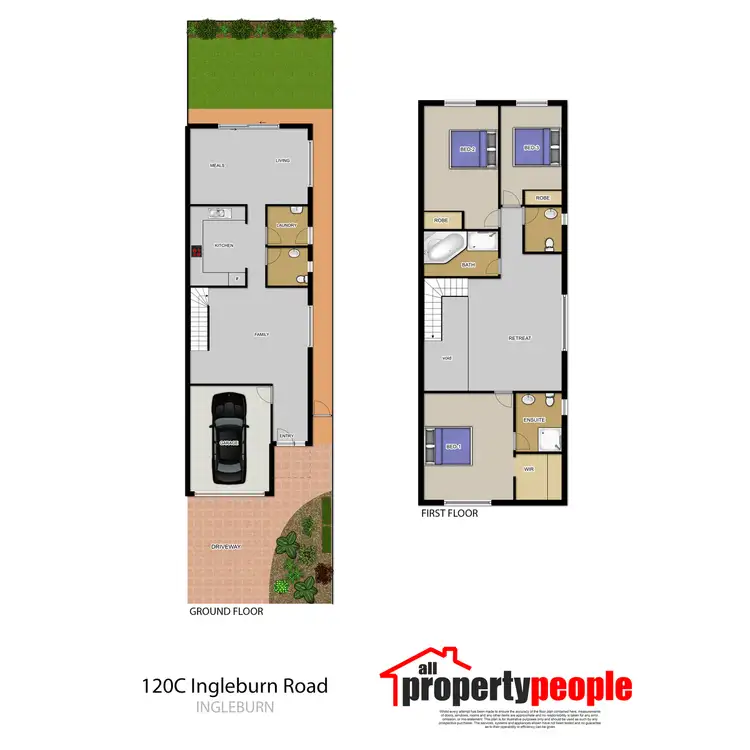 Floorplan of Homely semi-detached listing, 120C Ingleburn Road, Ingleburn NSW 2565
