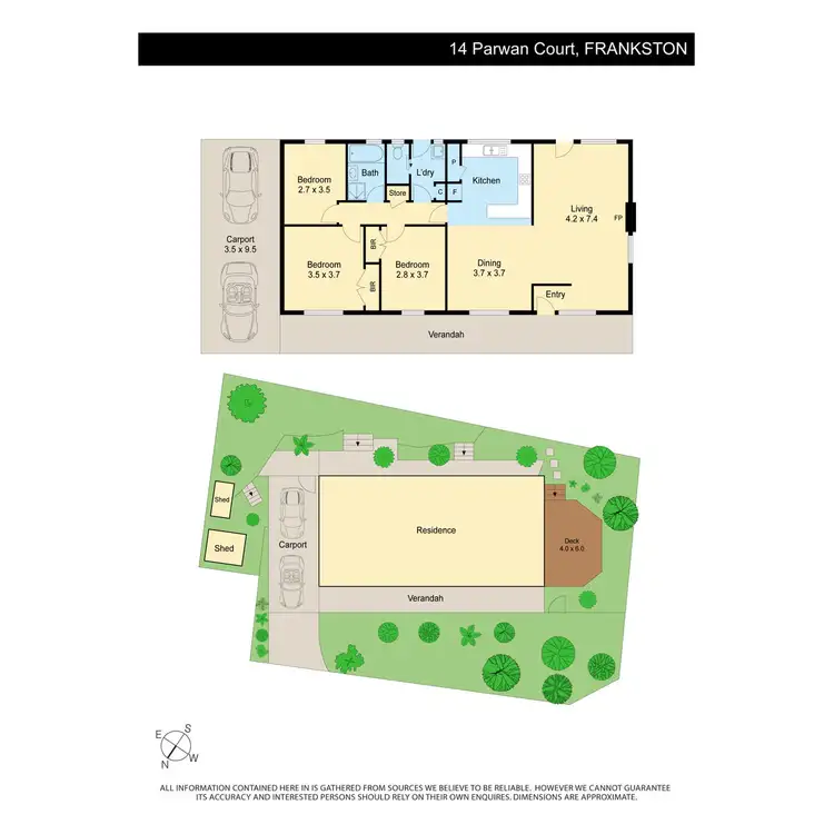 Floorplan of Homely house listing, 14 Parwan Court, Frankston VIC 3199