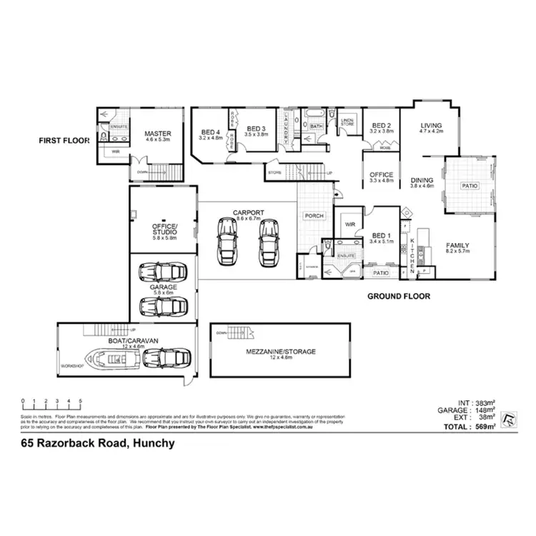 Floorplan of Homely house listing, 65 Razorback Road, Hunchy QLD 4555