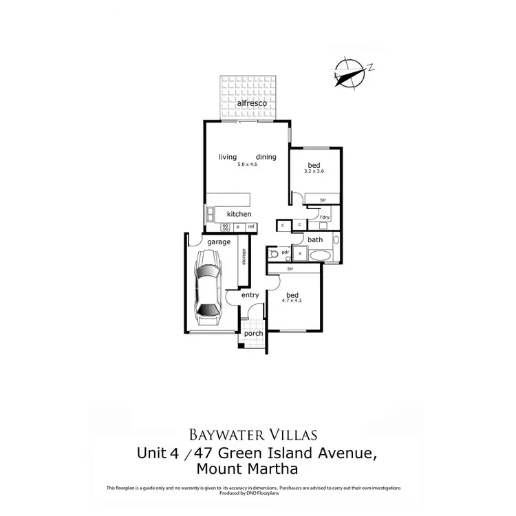 Floorplan of Homely unit listing, 4/47 Green Island Avenue, Mount Martha VIC 3934