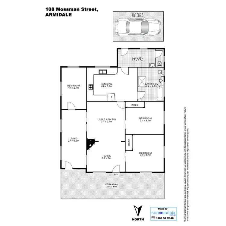 Floorplan of Homely house listing, 108 Mossman Street, Armidale NSW 2350