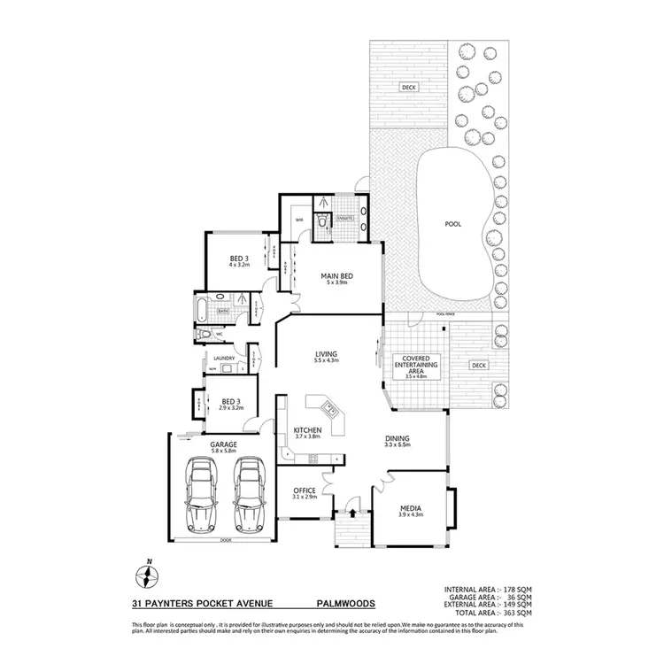 Floorplan of Homely house listing, 31 PAYNTERS POCKET AVE, Palmwoods QLD 4555