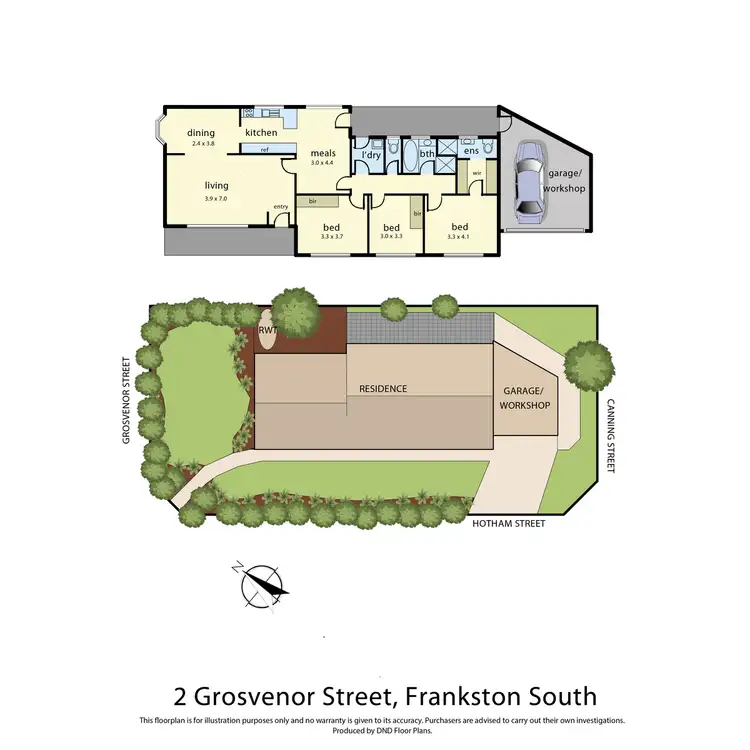 Floorplan of Homely house listing, 2 Grosvenor Street, Frankston South VIC 3199