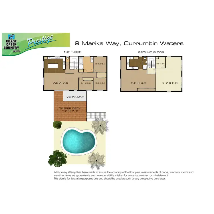 Floorplan of Homely house listing, 7-9 Marika Way, Currumbin Waters QLD 4223