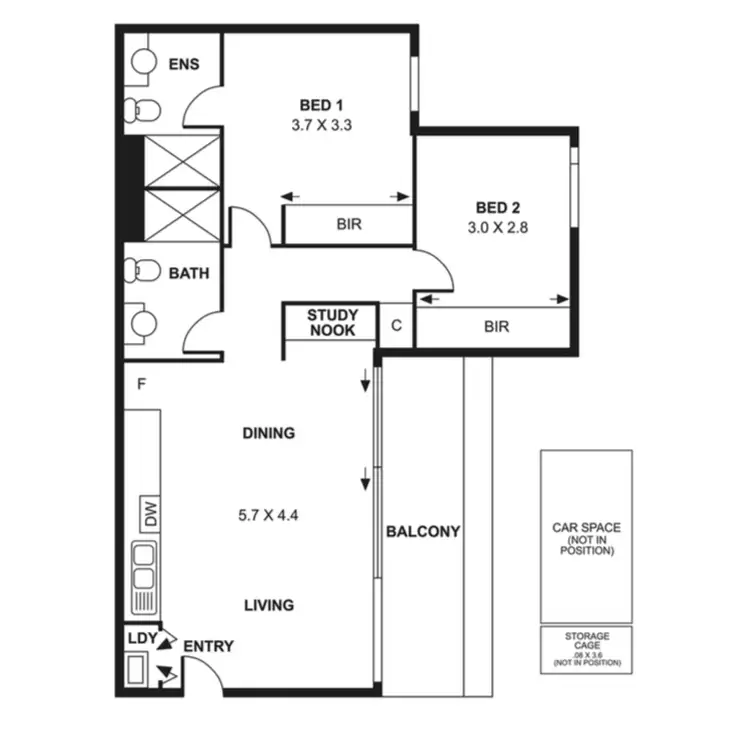 Floorplan of Homely apartment listing, 206/152 Peel Street, Windsor VIC 3181