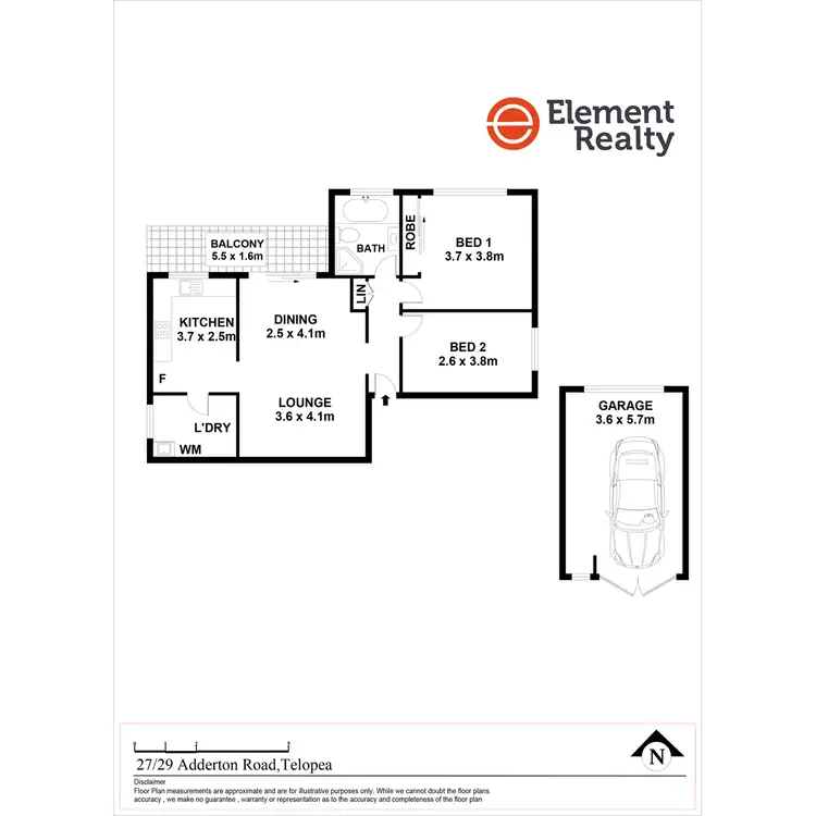 Floorplan of Homely unit listing, 27/29 Adderton Road, Telopea NSW 2117