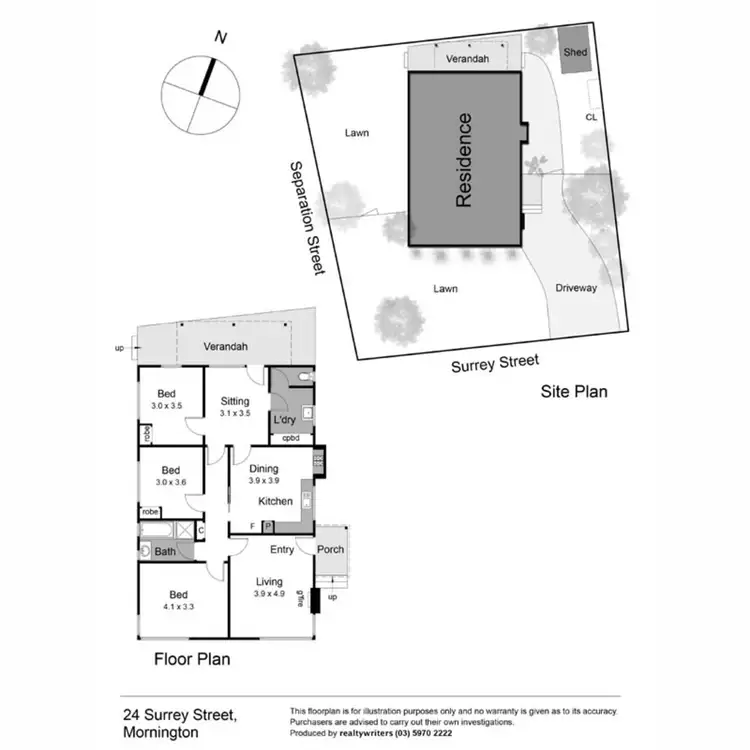 Floorplan of Homely house listing, 24 Surrey Street, Mornington VIC 3931