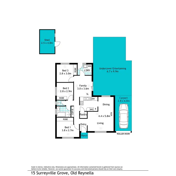 Floorplan of Homely house listing, 15 Surreyville Grove, Old Reynella SA 5161
