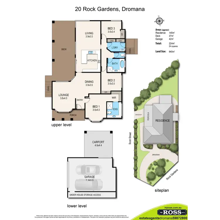 Floorplan of Homely house listing, 20 Rock Gardens, Dromana VIC 3936