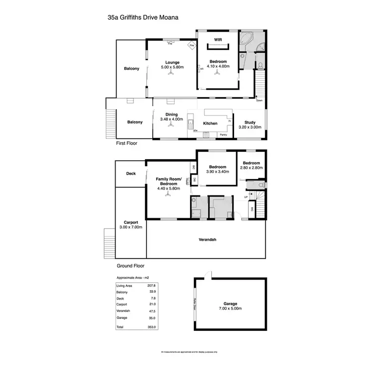 Floorplan of Homely house listing, 35A Griffiths Drive, Moana SA 5169